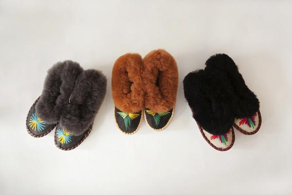 polish sheepskin slippers