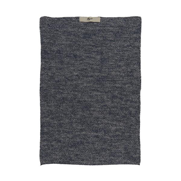 Ib Laursen Navy Melange Knitted Cotton Hand Towel