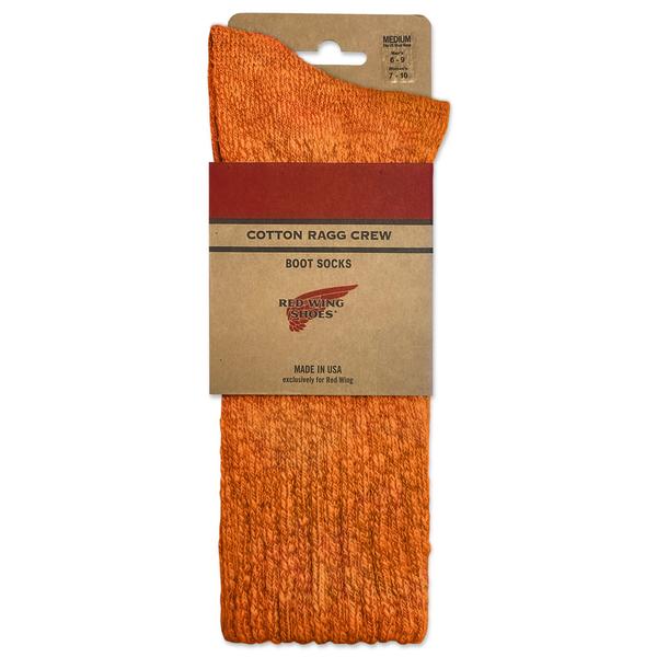 Red Wing Shoes Cotton Ragg Crew Boot Socks Rust