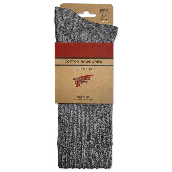 Red Wing Shoes Cotton Ragg Crew Boot Socks Black