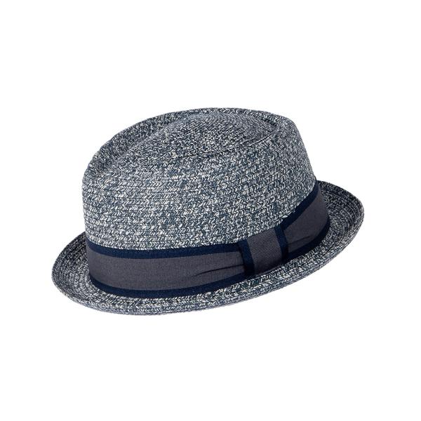 Faustmann Pork Pie Rafia Jeans Blue Hat