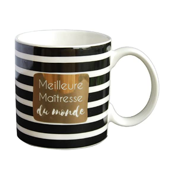 LA CARTERIE Mug "Meilleure Maitresse Du Monde" Black and Gold