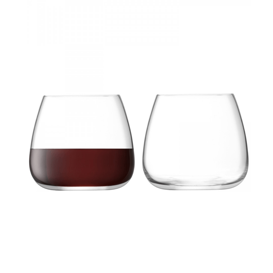 LSA International Wine Culture Stemless Wine Glasses