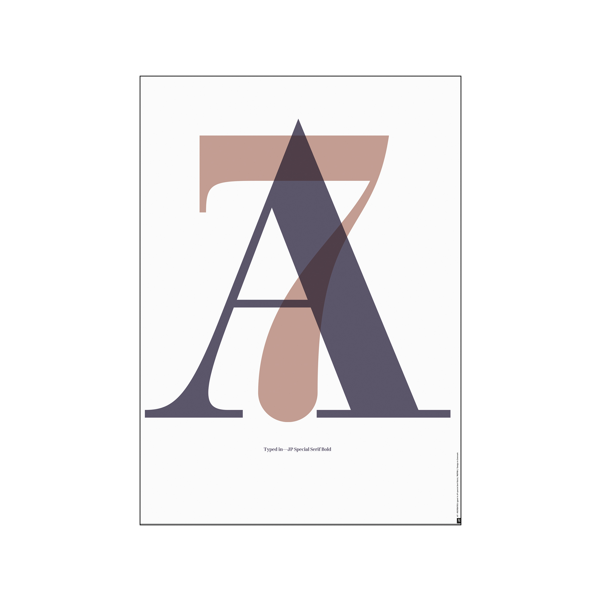 PLTY ILWT - A7 #terracotta Poster - In Love With Typography - A3