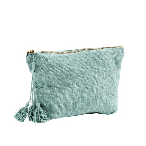 Madam Stoltz Cotton Toiletry Bag with Tassels