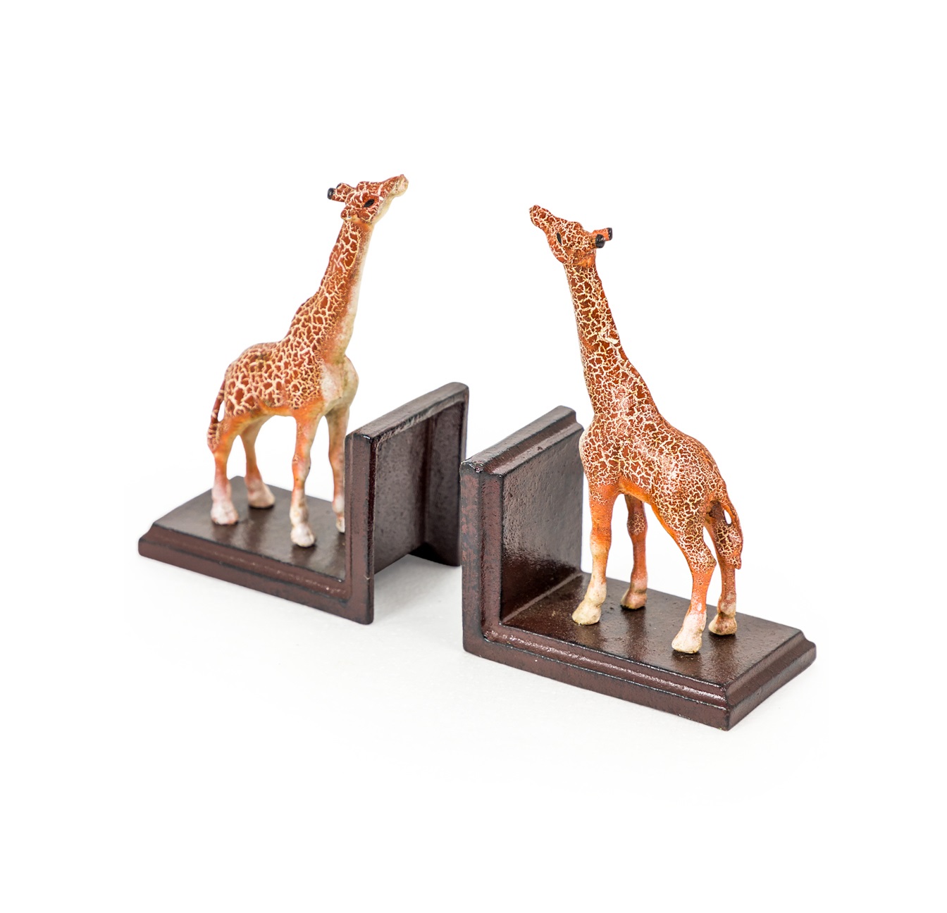 &Quirky Cast Iron Antique Giraffe Bookends