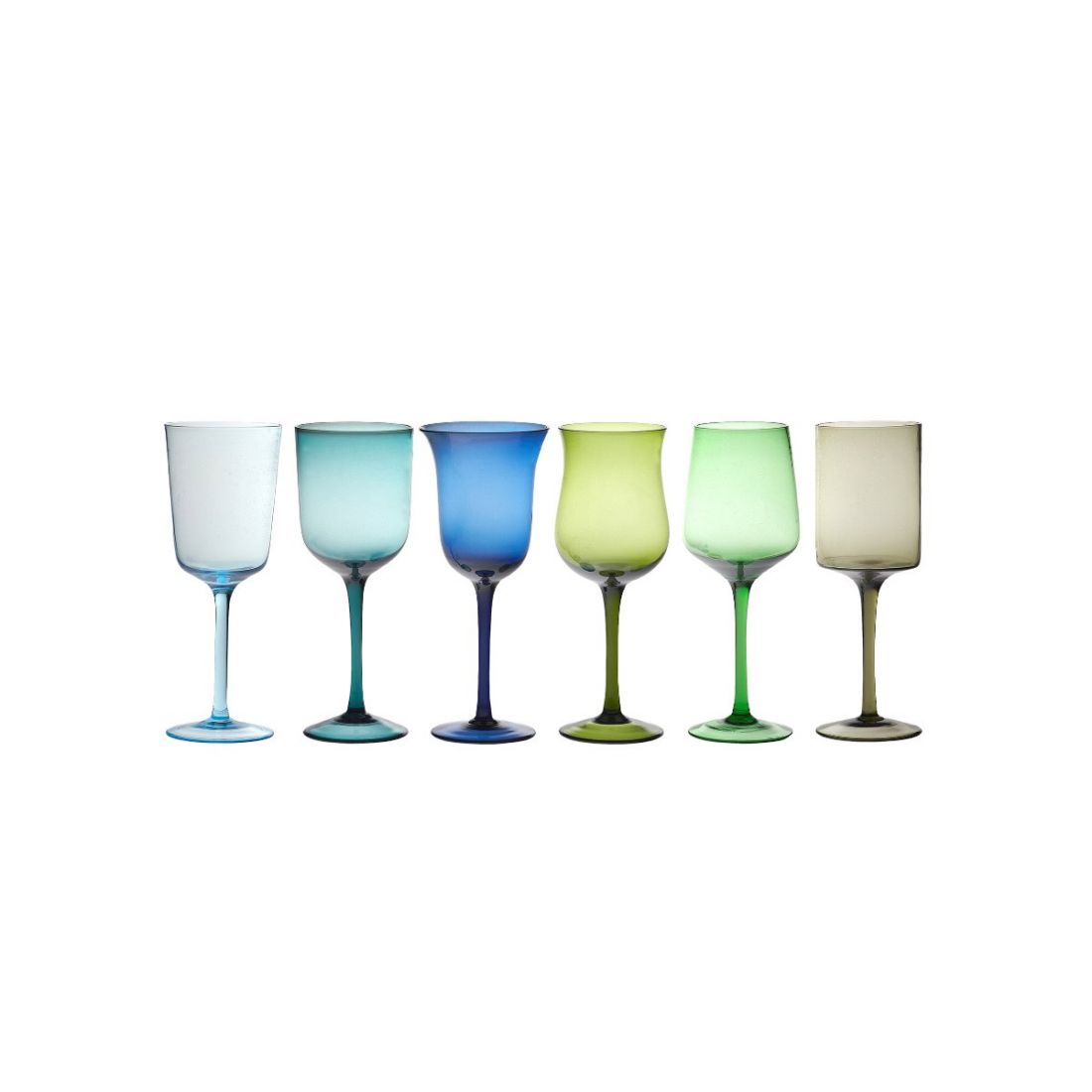 Bitossi Home Set of 6 Assorted Shapes Glasses Desigual