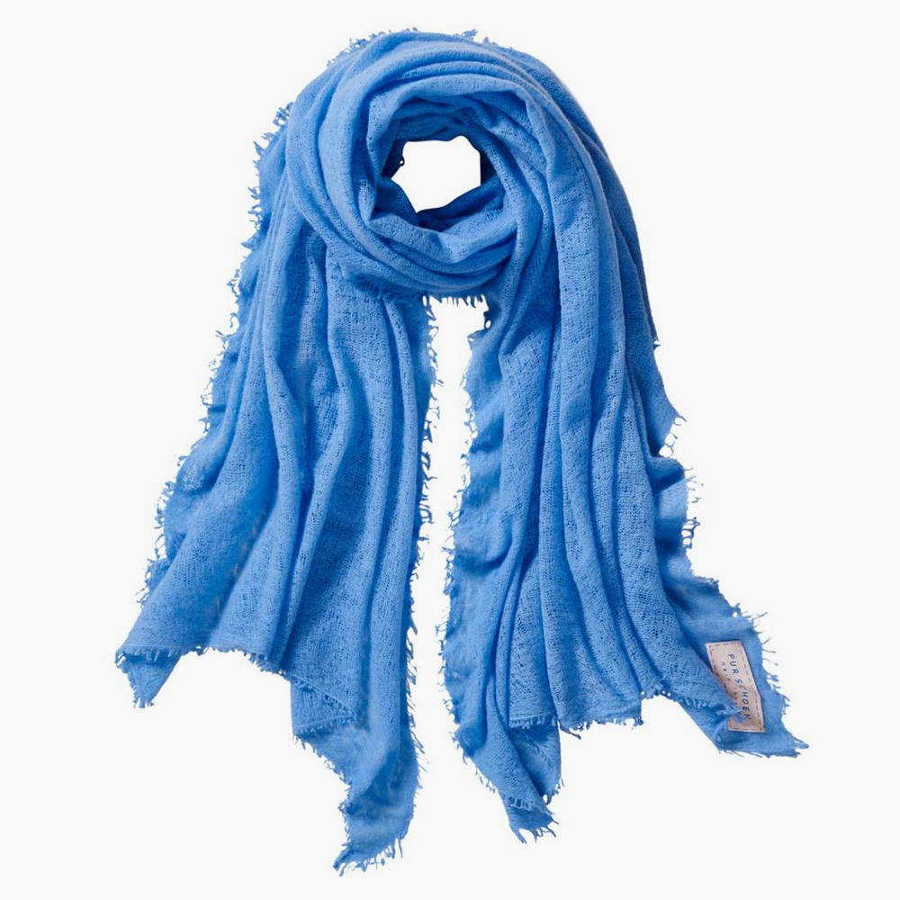 Pur Schoen Hand Felted 100% Cashmere Soft Scarf - Sky Blue