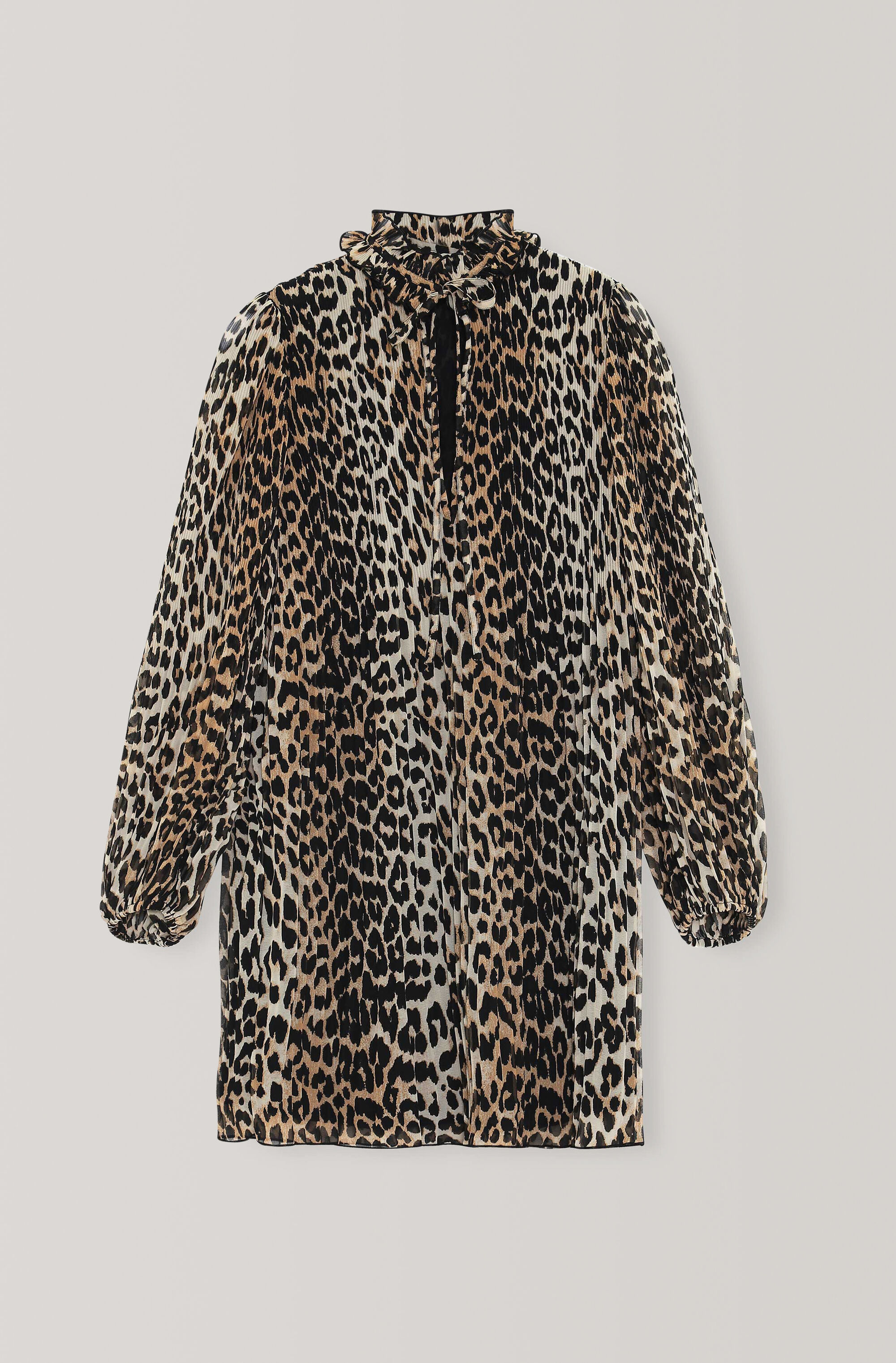 Trouva: Pleated Leopard Print Dress