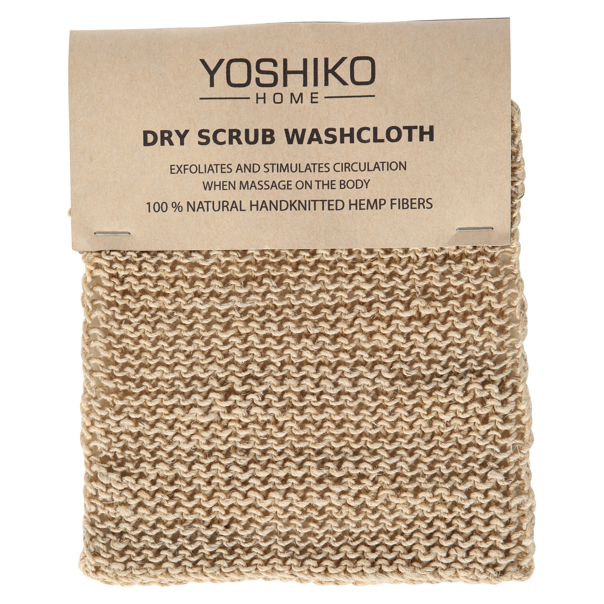 Yoshiko Hemp Dry Scrub Washcloth 