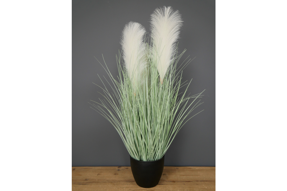 &Quirky Faux Potted Pampas Grass