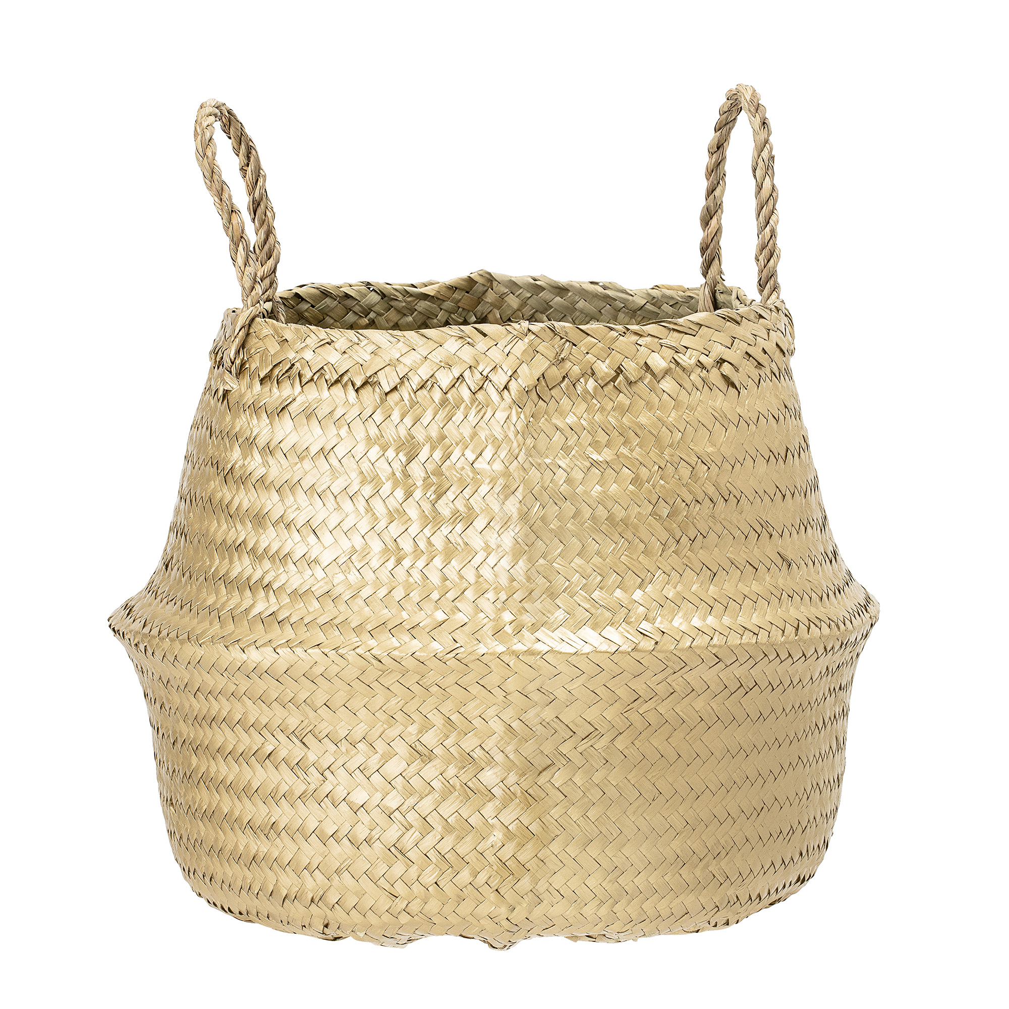 Medium Gold Seagrass Storage Basket