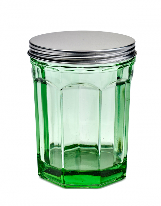 Serax Jar with Lid Fish Transparent Green