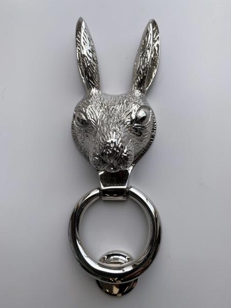 Bramley & White Door Knocker Hare - Nickel/Chrome Finish (BRASS009)