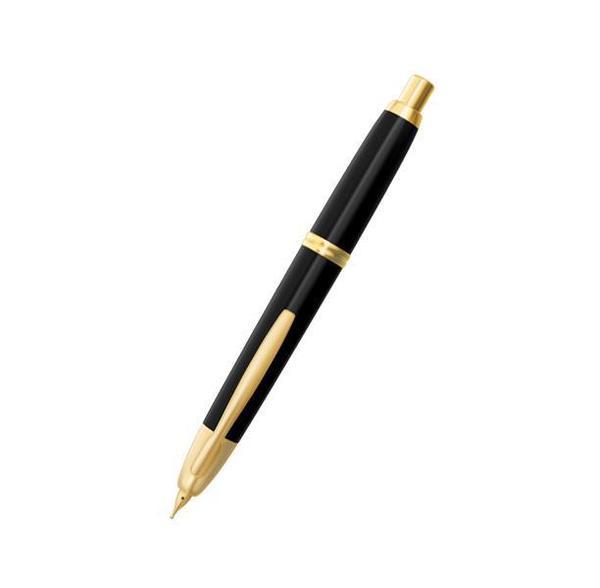 Pilot Gold Capless Fountain Pen Black Medium Nib