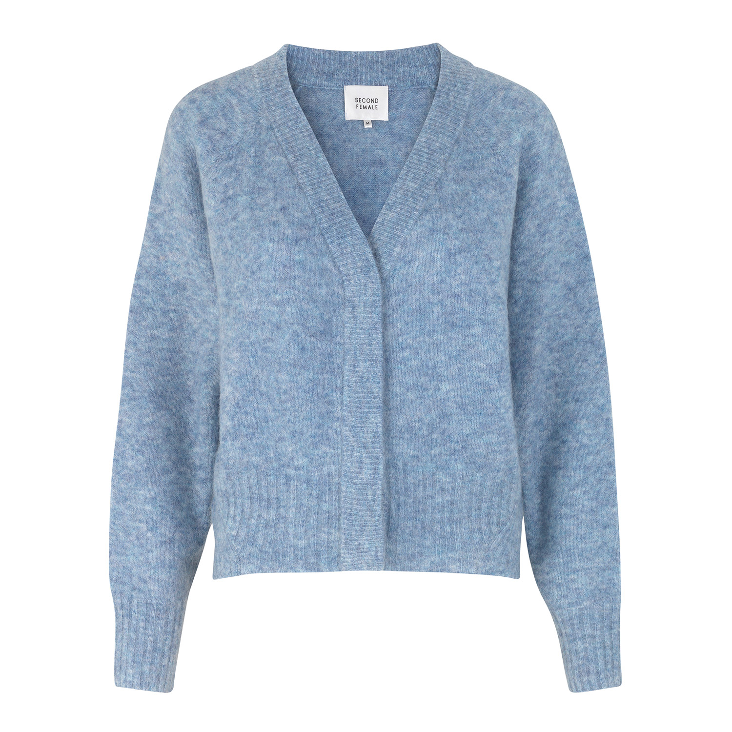 Second Female Brook Knit Boxy Cardigan - Blue