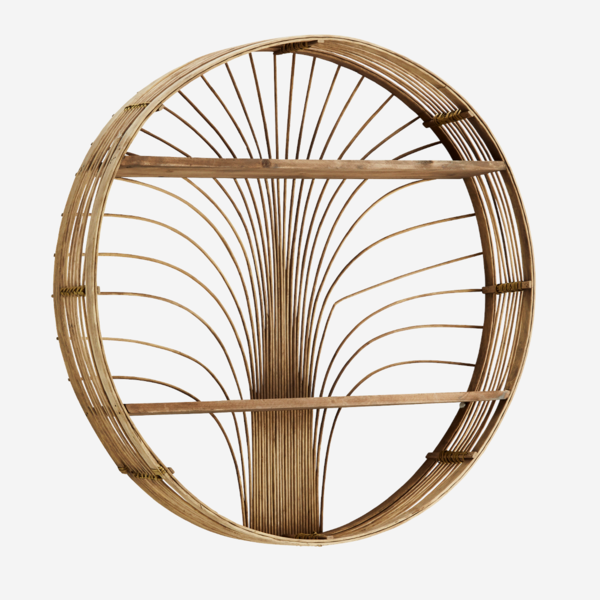 Madam Stoltz Round Rattan Shelf