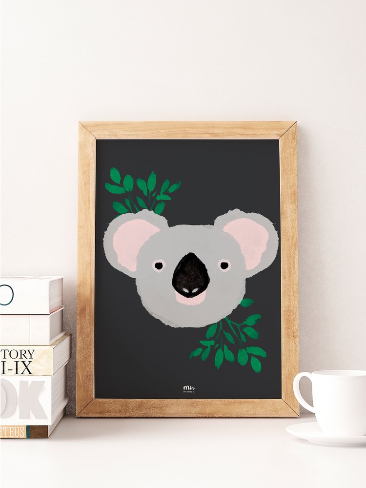 my-name-is-mir-koala-kids-room-wall-print-a3