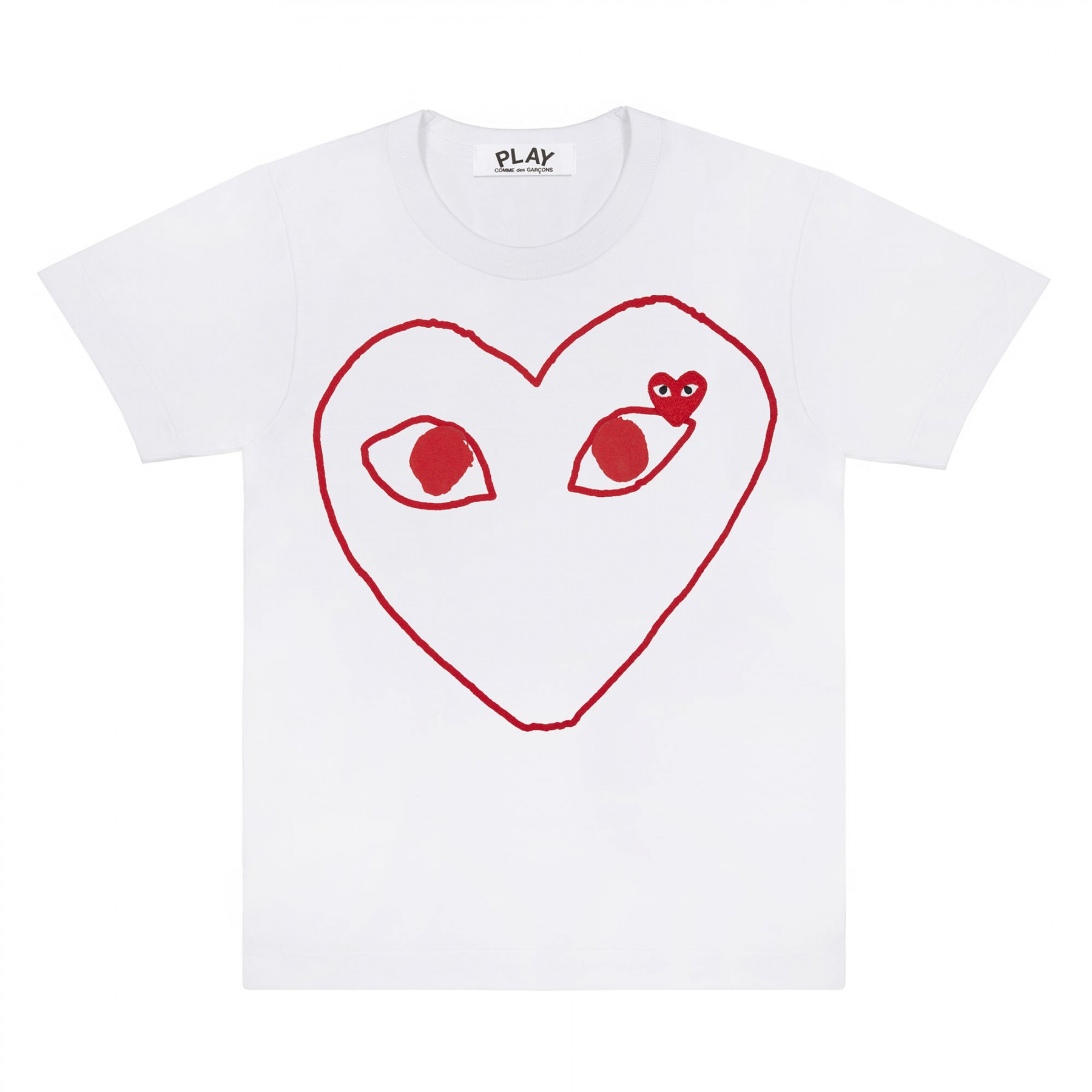 Comme Des Garcons Play Play T-Shirt White P1T100