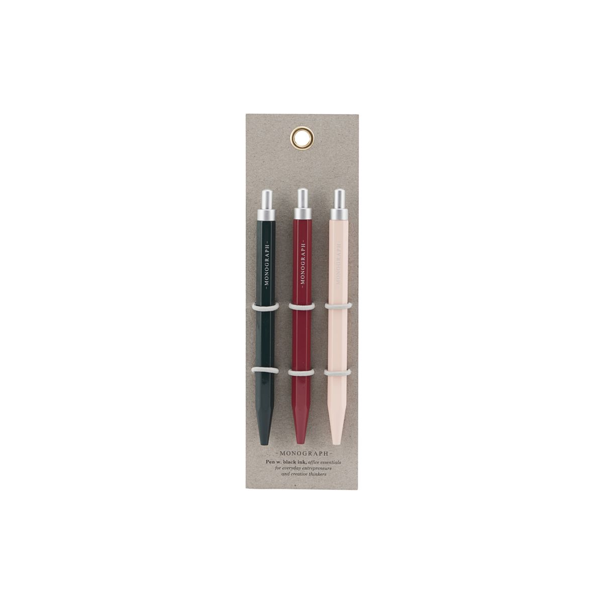 Monograph Set of 3 Pens with Black Ink