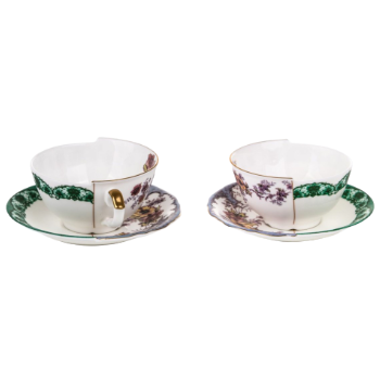 Seletti Hybrid Cup & Saucer Isidora - Set of 2