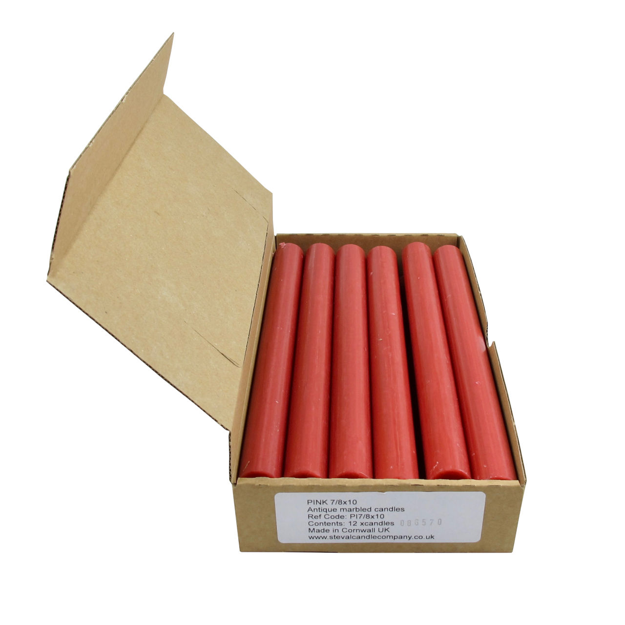 St Eval Candle Company Box of 12 Pink Dinner Candles