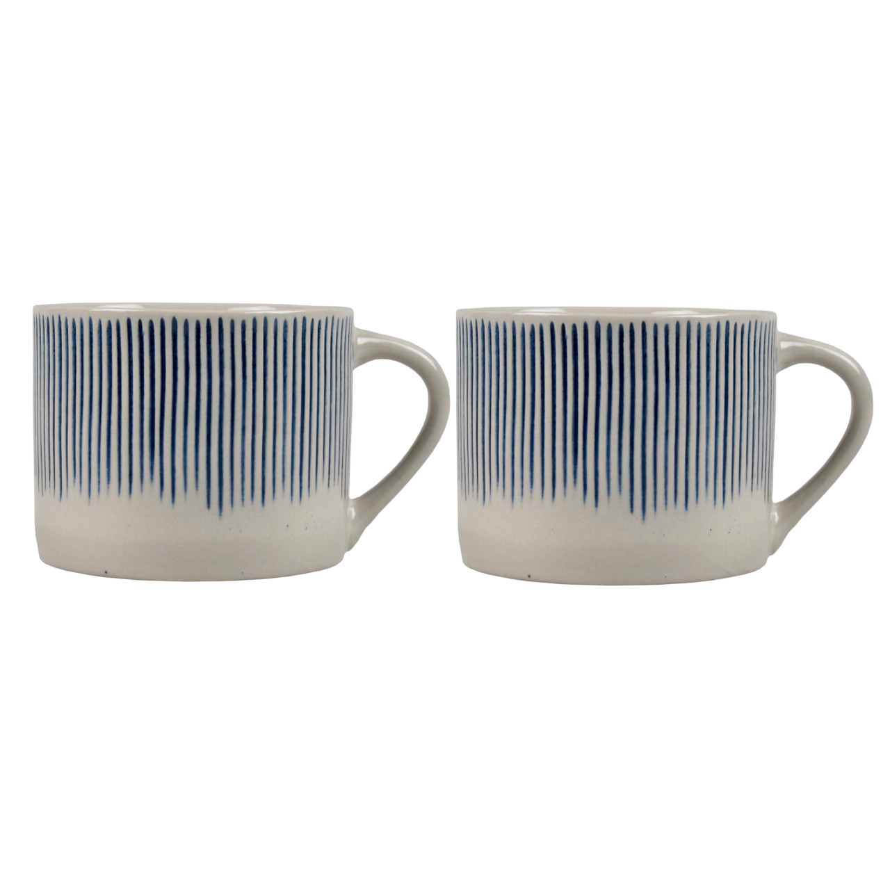 Nkuku Pair of Short Karuma Mugs - Blue