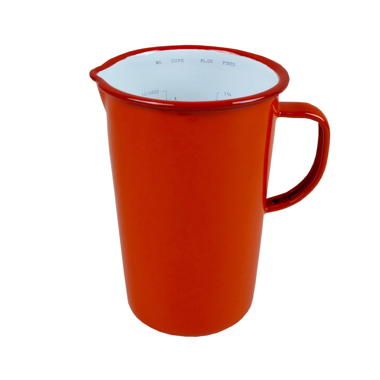 Falcon Enamelware 2 Pint Pillarbox Red Enamel Jug 