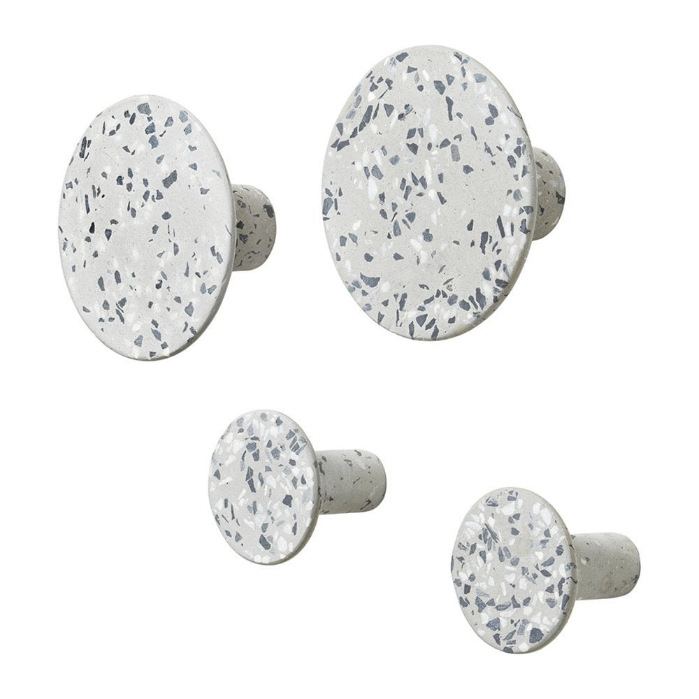 Umbra Set of 4 Terrazzo Grey Ponto Wall Hooks