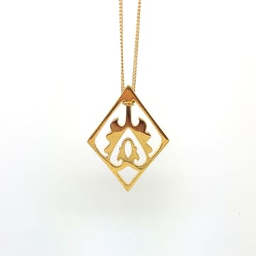 Blackbird Jewellery Small Gold Ace Of Diamond Pendant