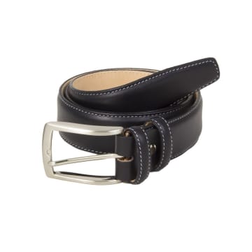 40 Colori Como Leather Belt In Black