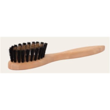 Redecker Wooden Suede Shoe Brush With Brass Bristle & Handle