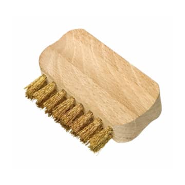 Redecker 7cm Wooden Suede Shoe Brush With Brass Bristle
