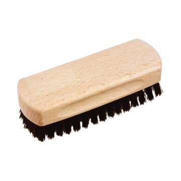 Redecker 12cm Untreated Beechwood Shoe Shine Brush With Black Horse Hair Bristle