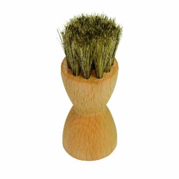 Redecker Wooden Diabolo Shoe Polish Applicator With Light Brush