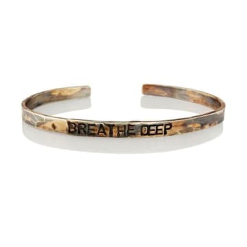 Window Dressing The Soul Silver Breathe Deep Cuff In Metallic