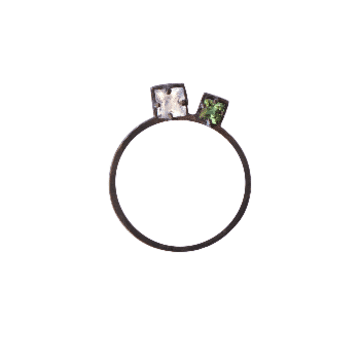 Blackbird Jewellery Shines Through The Darkness Moonstone & Green Tourmaline Ring