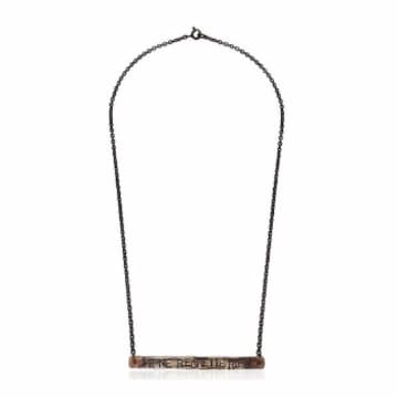 Window Dressing The Soul Silver Horizontal Je Ne Regrette Rien Necklace In Metallic