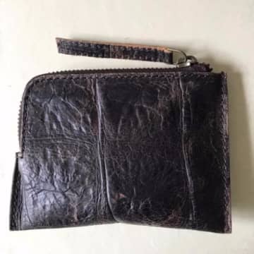 Collardmanson Brown Crocodile Pattern Leather Wallet