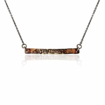 Window Dressing The Soul Silver Noli Timere Short Necklace In Metallic