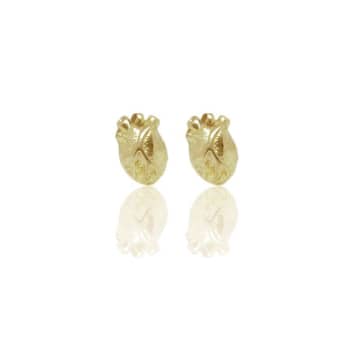 Window Dressing The Soul Gold Plated Heart Earrings