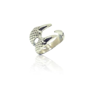 Collardmanson Silver Claw Ring In Metallic