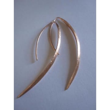 Collardmanson Rose Gold Curved Drop Earrings