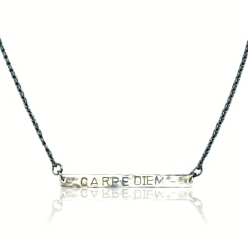 Window Dressing The Soul Silver Carpe Diem Short Necklace In Metallic