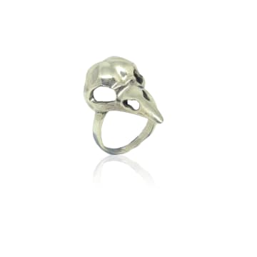 Window Dressing The Soul Silver Bird Skull Ring In Metallic