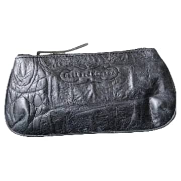 Collardmanson Black Crocodile Zipped Purse