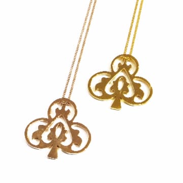 Blackbird Jewellery Big Gold Ace Of Clubs Pendant