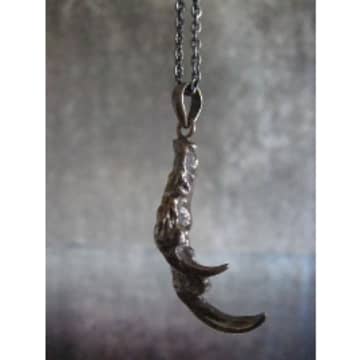 Collardmanson 925 Silver Claw Necklace In Metallic