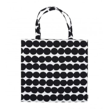 Marimekko Black/white Räsymatto Bag