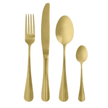 Nordal - Gold 4 Piece Cutlery Set - Gold